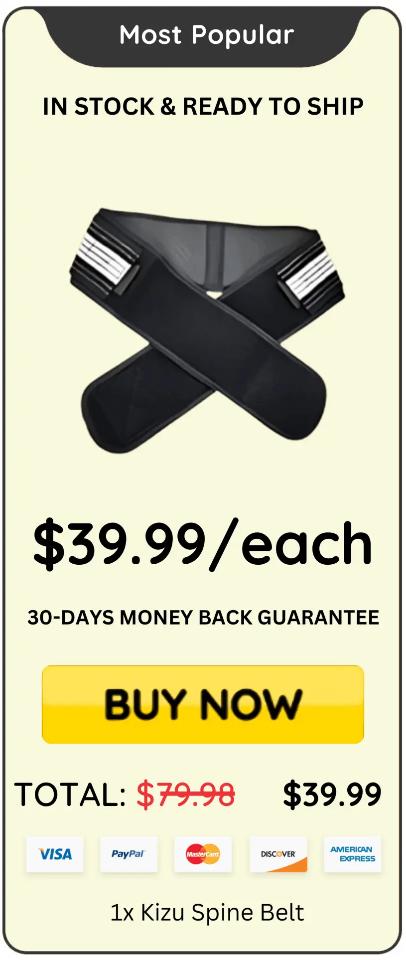 Kizu Spine Belt price 